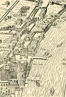Ralph Gallery: Whitehall and Westminster. (From Aggas Map), (1881). Creator: Unknown