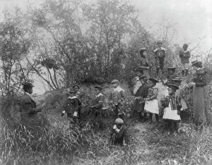 Primary School Prints: Whittier School students on a field trip studying plants