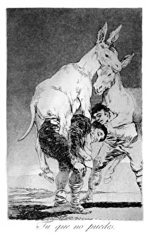 Stupidity Prints: You who cannot, 1799. Artist: Francisco Goya