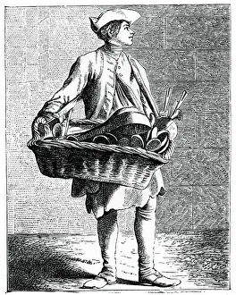 Bouchardon Prints: Who ll buy spoons and larding pins?!, 1737-1742. Artist: Bouchardon