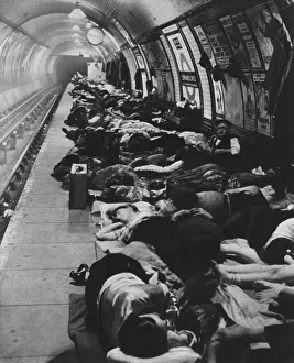 Publishing House Gallery: Those who went to shelters began a new kind of night-life, 11th November, 1940, 1942