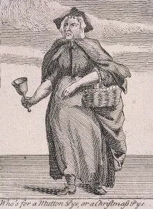 Ringing Prints: Whos for a Mutton Pye, or a Christmas Pye, Cries of London, (c1688?)