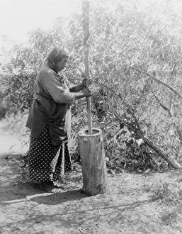 Mortar And Pestle Prints: Wichita mortar, c1927. Creator: Edward Sheriff Curtis