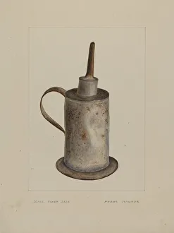 Wick Prints: Wick Lamp, c. 1938. Creator: Frank Maurer