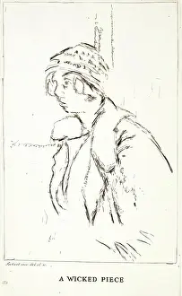 Wool Prints: A Wicked Piece, c1922. Creator: Walter Richard Sickert
