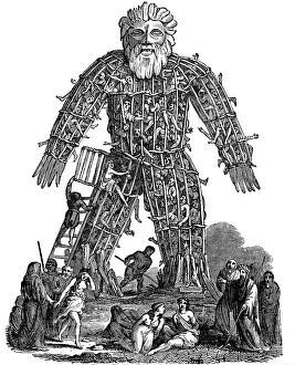 Wicker man, 1st century AD, (1832)