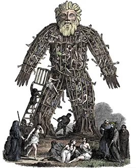 Wicker man, 1st century AD, (1832) Wicker man, 1st century AD, (1832)