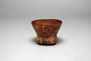 Mice Prints: Wide-Mouth Cup Depicting a Costumed Performer and Mice