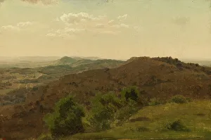 Moorland Prints: Wide view of the mountains, exercise, 1855. Creator: Werner Holmberg