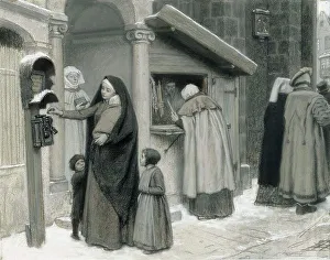 Locked Prints: A widow and her children, 1899. Creator: Georg von Rosen