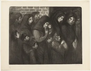 Coalmine Prints: The Widows of Courrieres, 1909. Creator: Theophile Alexandre Steinlen