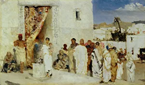 Kotarbinsky Prints: The Widows Mite, 1890s. Artist: Kotarbinsky, Vasilii (Wilhelm) Alexandrovich (1849-1921)