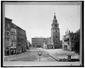 Krakow Poland Prints: Wieza Ratuszowa, between 1910 and 1920