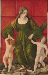 Carthaginian Collection: The Wife of Hasdrubal and Her Children, c. 1490 / 1493. Creator: Ercole de Roberti