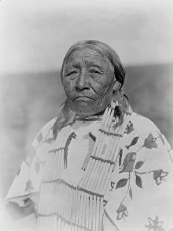 Floral Design Collection: Wife of Old Crow - Cheyenne, c1927. Creator: Edward Sheriff Curtis