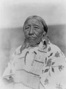 Apsaroke Prints: Wife of Old Crow - Cheyenne, c1927. Creator: Edward Sheriff Curtis