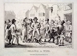 Market Prints: A wife being sold at Smithfield Market, London, 1816