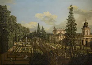 Bellotto Prints: Wilanow Palace seen from the gardens, 1777