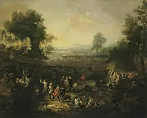 Hunt Prints: Wild Boar Hunt, 1711. Creator: Jean Pierre van Bredael the Elder