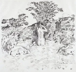 Frederick Childs Hassam Prints: Wild Cherry Tree, 1918. Creator: Frederick Childe Hassam