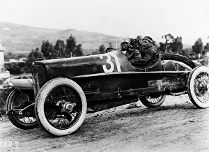 Targa Florio Prints: Wild driving an Itala 51, in the Targa Florio race, Sicily, 1922