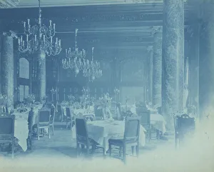Dining Chair Prints: Willard Hotel - dining room, between 1901 and 1910. Creator: Frances Benjamin Johnston