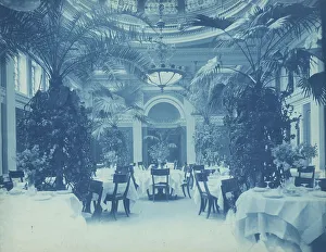 Houseplant Prints: Willard Hotel - dining room, between 1901 and 1910. Creator: Frances Benjamin Johnston