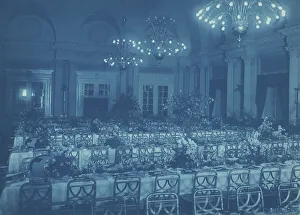 Banqueting Prints: Willard Hotel dining room prepared for banquet