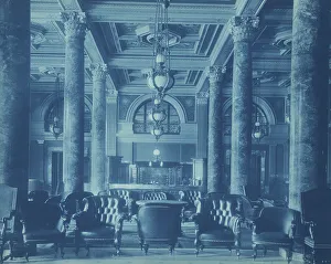 Lobby Prints: Willard Hotel lobby, between 1901 and1910. Creator: Frances Benjamin Johnston