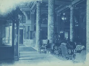 Revolving Prints: Willard Hotel lobby, between1901 and 1910. Creator: Frances Benjamin Johnston