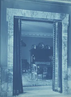 Lounger Prints: Willard Hotel - view through a curtained doorway to a lounge
