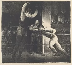 Coach Collection: Willard in Training Quarters, 1916. Creator: George Wesley Bellows