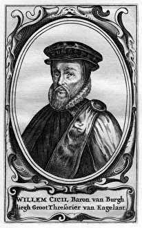 Burghley Collection: Willem Cecil, 1st Baron Burghley, 16th century English statesman