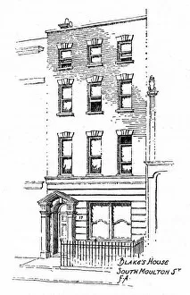 William Blakes house, 17 South Molton Street, London, 1912.Artist: Frederick Adcock