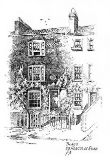 William Blakes house, 23 Hercules Road, London, 1912.Artist: Frederick Adcock