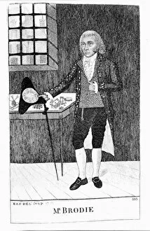 Stevenson Gallery: William Brodie, Scottish cabinetmaker and criminal, 1788. Artist: John Kay