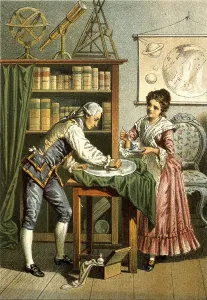 Lens Prints: William and Caroline Herschel, pub. 1896. Creator: American School (19th Century)