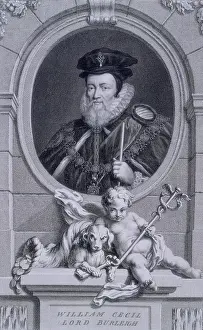 Caduceus Prints: William Cecil, Ist Baron Burghley or Burchleigh, 1743. Creator: Jacobus Houbraken