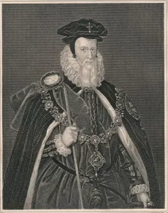 Marcus Prints: William Cecil, Lord Burghley. (early-mid 19th century). Creator: Henry Thomas Ryall