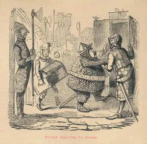 The Comic History Of England Gallery: William departing for France, c1860, (c1860). Artist: John Leech