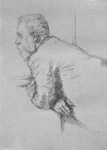 William Ernest Henley, 1897, (1903). Artist: William Rothenstein William Ernest Henley, 1897, (1903). Artist: William Rothenstein
