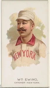 Buck Prints: William Ewing, Baseball Player, Catcher, New York, from Worlds Champions