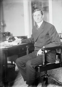 William Gibbs McAdoo, Secretary of The Treasury, at Desk, 1913. Creator: Harris & Ewing. William Gibbs McAdoo, Secretary of The Treasury, at Desk, 1913. Creator: Harris & Ewing