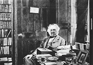 William Ewart Prints: William Gladstone - The Grand Old Man Seated At His Study Table, c1925
