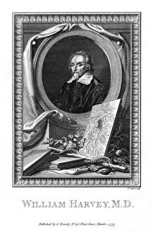 Asclepius Collection: William Harvey, medical doctor, 1777.Artist: T Cook