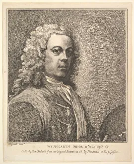 Ireland Samuel Prints: William Hogarth, Self-portrait, 1785. Creator: Samuel Ireland