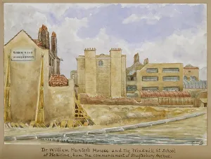 William Hunter's house, and the Windmill Street School of Medicine... c1880s. Creator: G. F