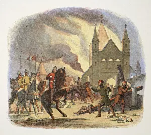 William I receiving a fatal injury at Mantes, France, 1087 (1864)