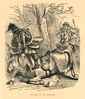 William Iii Of England Gallery: William III. out Hunting, 1897. Creator: John Leech