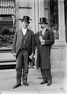 William Jennings Bryan, Rep. from Nebraska, with Min. Roberto Brenes Mesén...from Costa Rica, 1914. Creator: Harris & Ewing. William Jennings Bryan, Rep. from Nebraska, with Min. Roberto Brenes Mesén...from Costa Rica, 1914